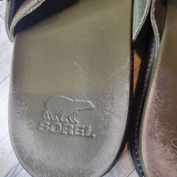 Sorel Womens Roaming Buckle Slide Sandal Green Size 8.5 - Picture 4 of 6